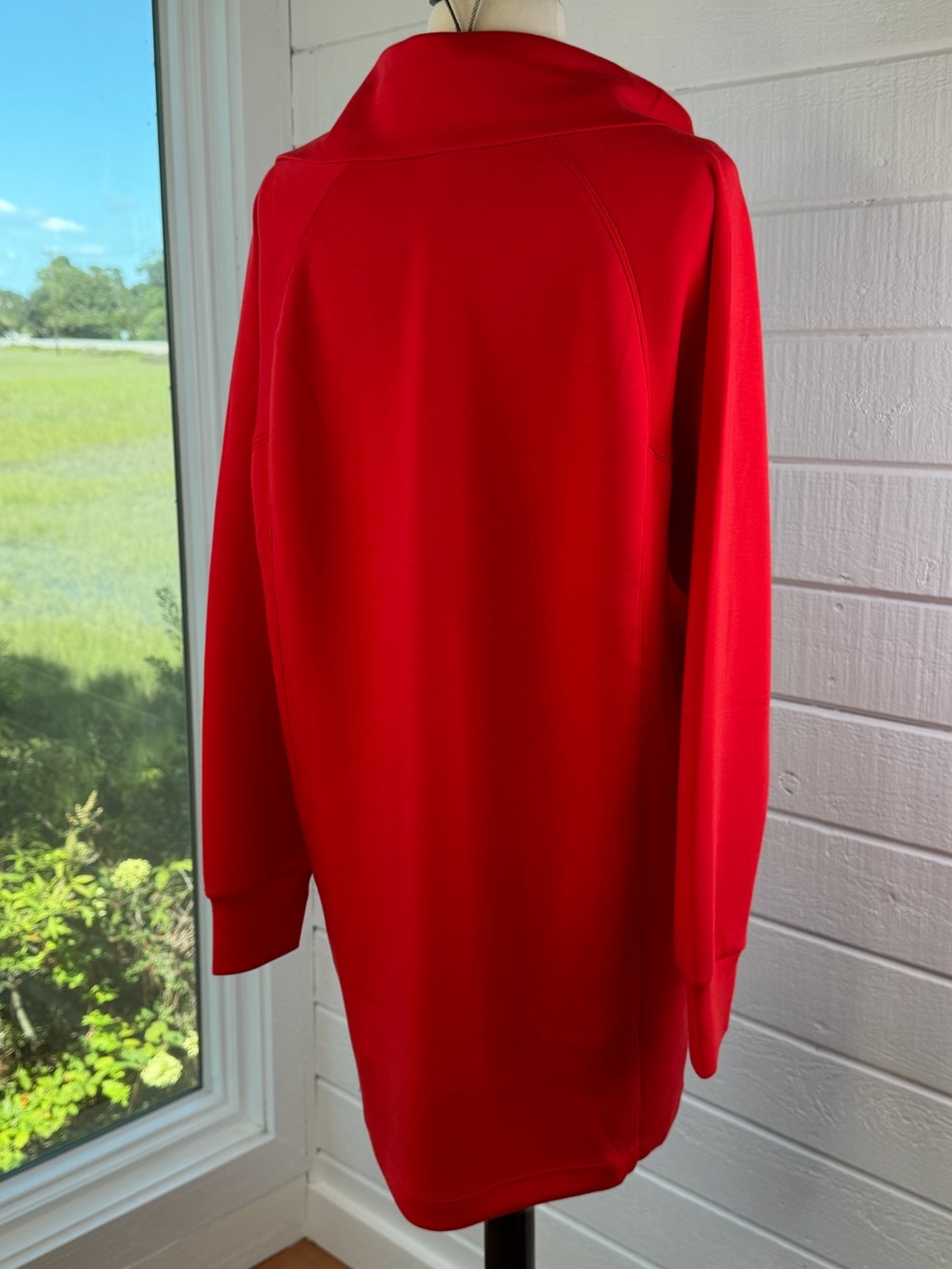 SPANX AirEssentials Half Zip Dress Large Red NWT long sleeve - Picture 12 of 16